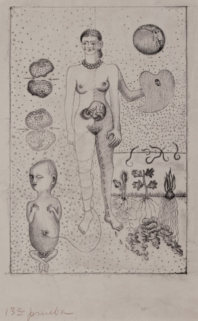 Frida Kahlo, Frida y el aborto, 1932, Litografía, Banco de México Diego Rivera 